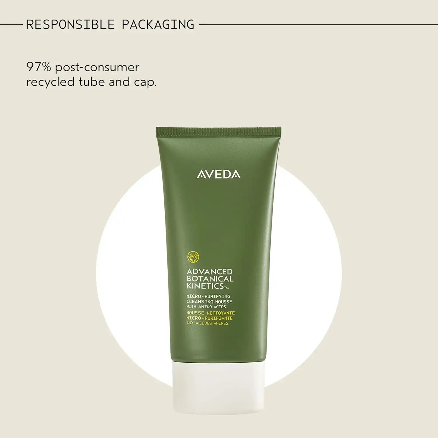 Aveda Advanced Botanical Kinetics Micro-Purifying Cleansing Mousse | Removes makeup, excess oil, and impurities | Vegan | Full Size | 5 Fl Oz