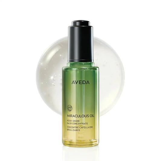 Aveda Miraculous Oil High-Shine Hair Concentrate | Adds Shine | Up to 24 Hours of Frizz Protection* | Heat Protection | For All Hair Types | Notes of Lavender Ylang Ylang and Petitgrain, 1.7 Fl Oz
