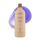 Aveda Blue Malva Shampoo | Purple Shampoo for Gray and Blonde Hair | Neutralizes Brassiness and Yellow Tones |With Blue Malva and Coneflower | 95% Naturally Derived* | Liter Size | 33.8 Fl Oz
