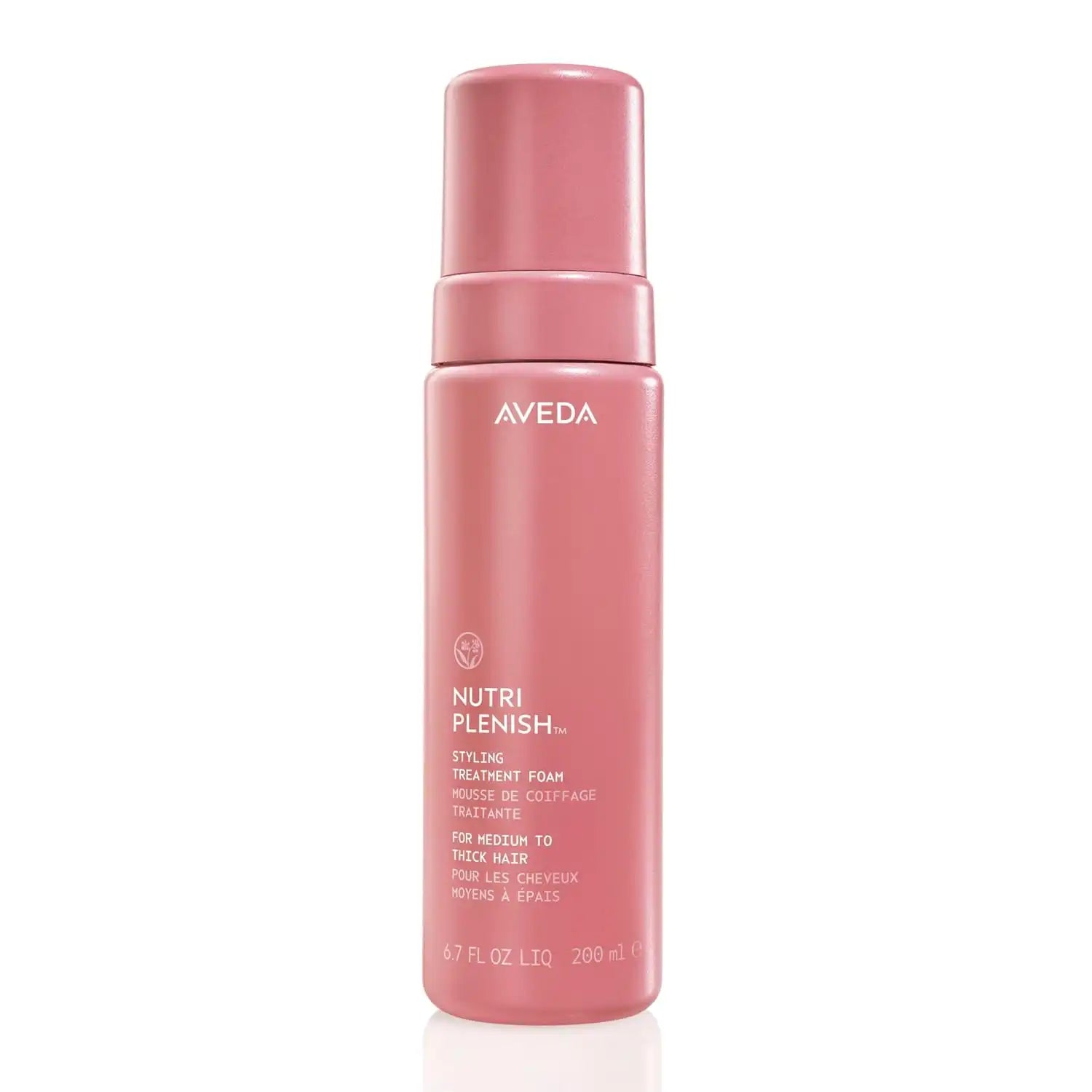 Aveda Nutriplenish Styling Treatment Foam | Soft Hold Styling Foam for Medium to Thick Dry Hair | Hydrates and Nourishes | 94% Naturally Derived*, 6.7 Fl Oz