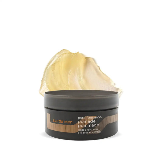 Aveda Men Pure-Formance Pomade | Strong Hold Hair Pomade | Non-Greasy Formula | Water-Based | Mold and Style Short to Medium-Length Hair, 2.5 Ounce