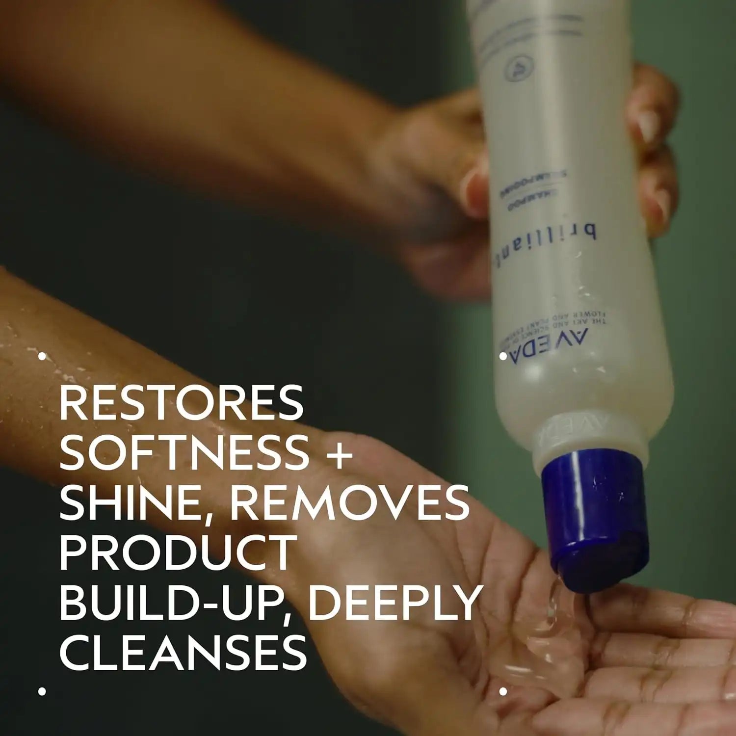 Aveda Brilliant Shine Boosting Shampoo | Adds Shine | Clarifying Shampoo Removes Product Build-Up | All Hair Types | Jasmine, Rose, Clove Aroma | 8.5 Fl Oz