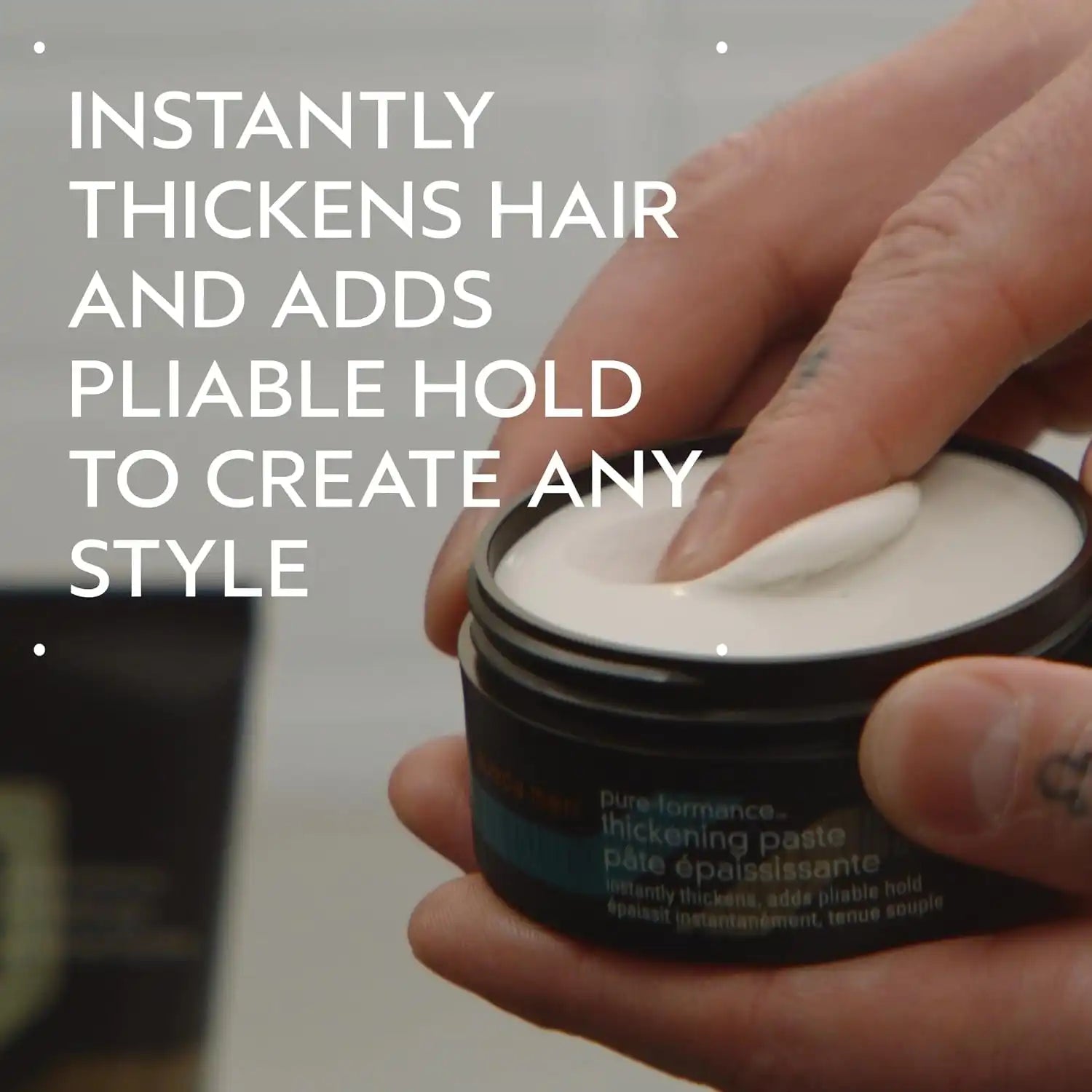 Aveda Men Pure-Formance Thickening Paste | Thickens Hair | Versatile Hold | Natural Finish Hair Styling Paste | With Amla |91% Naturally Derived*, 2.5 Fl Oz