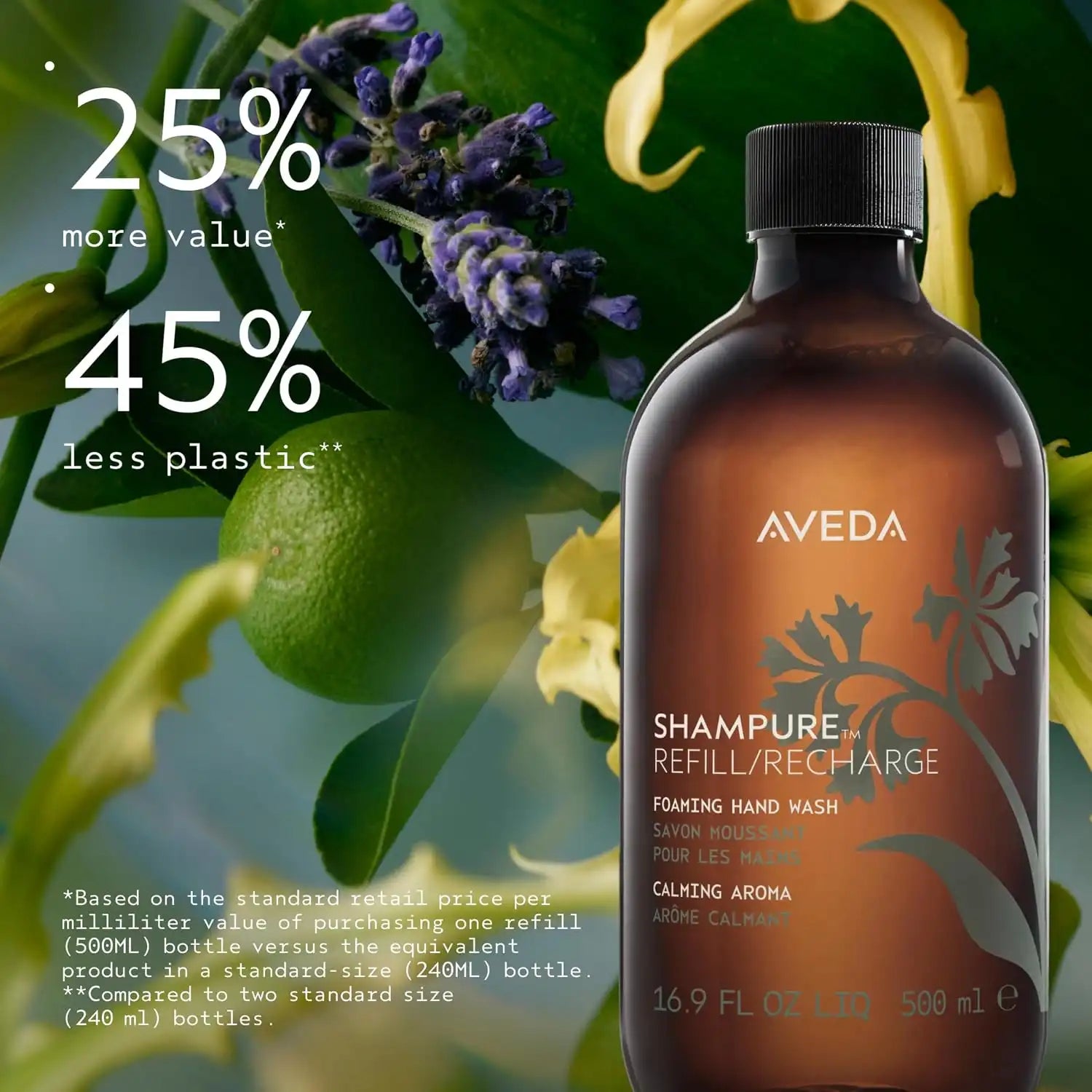 Aveda Shampure Foaming Hand Wash | Gentle Refillable Foaming Hand Cleanser With Signature Calming Aroma | With Plant Derived Glycerin | 94% Naturally Derived*
