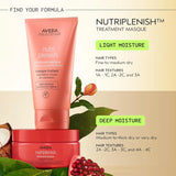 Aveda Nutriplenish Treatment Masque Light Moisture | Conditioning Mask for Fine to Medium Dry Hair | Organic Pomegranate Oil, Coconut Oil, Mango Butter | 98% Naturally Derived*
