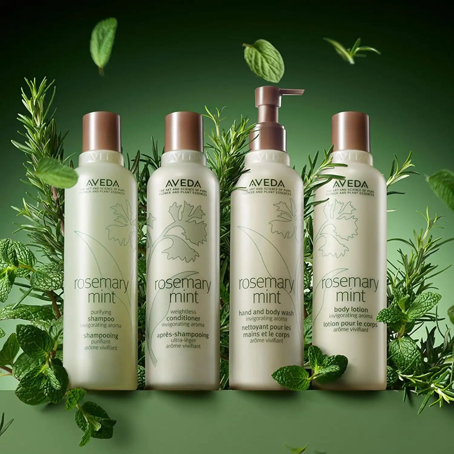 Aveda Rosemary Mint Hand & Body Wash | Liquid Hand Soap and Body Wash | with Invigorating Aroma of Certified Organic Peppermint & Rosemary