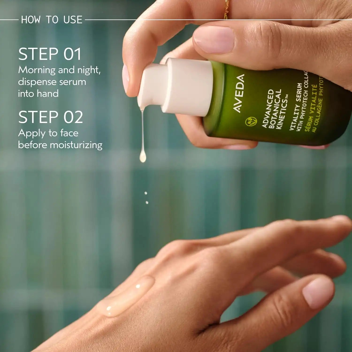 Aveda Advanced Botanical Kinetics Vitality Serum | Reduces the look of fine lines and wrinkles | Vegan | Full Size | 1 Fl Oz