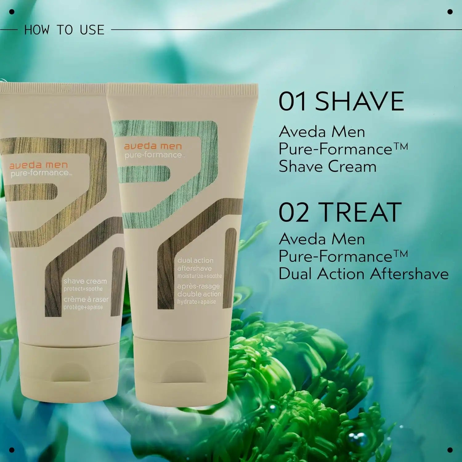 Aveda Men Pure-Formance Dual Action Aftershave | 2-in-1 Aftershave & Moisturizer | with Spearmint | for All Skin Types | 97% Naturally Derived*, 2.5 Fl Oz