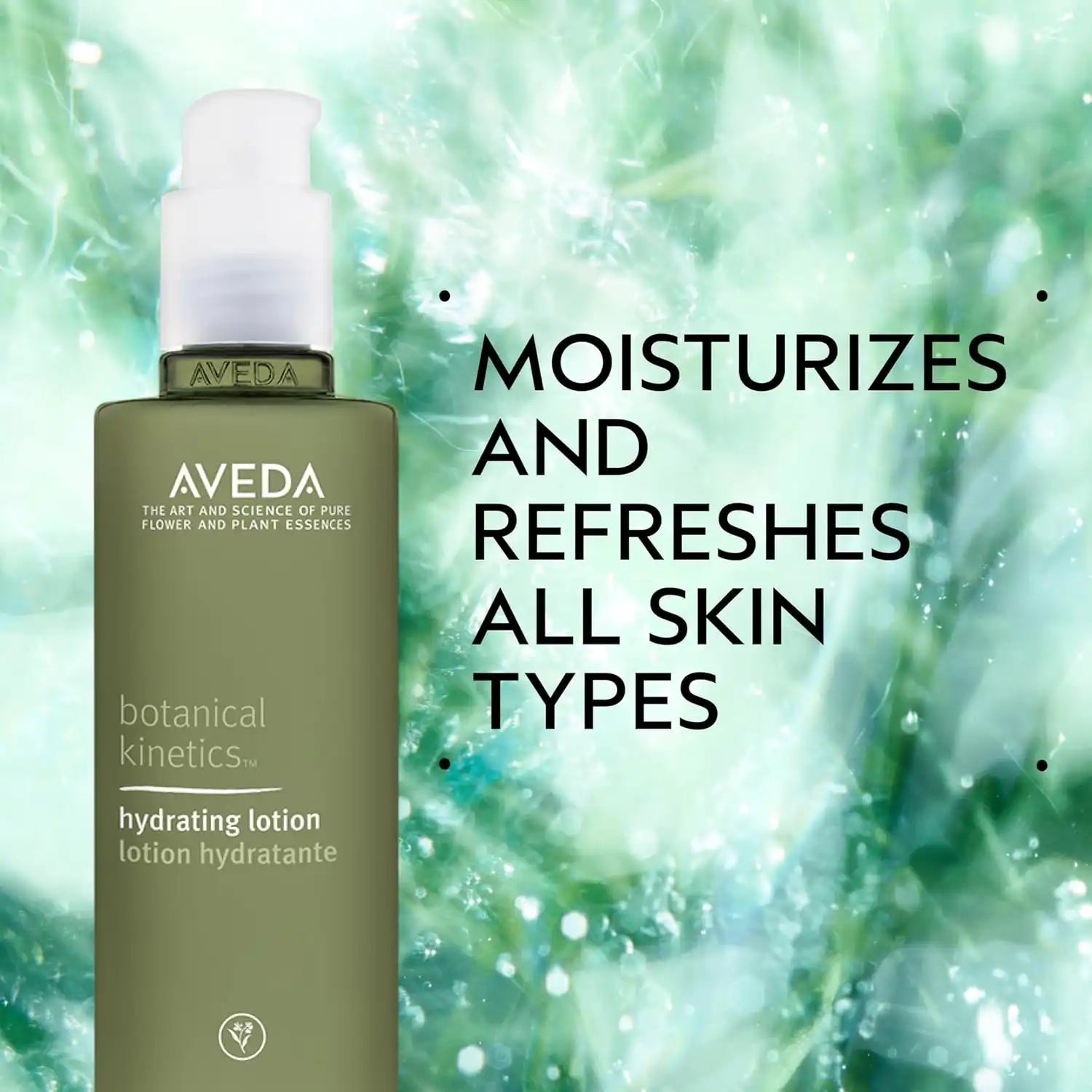 Aveda Botanical Kinetics Hydrating Lotion | Daily Face Moisturizer for All Skin Types | with Coconut, Jojoba, Caffeine, Aloe