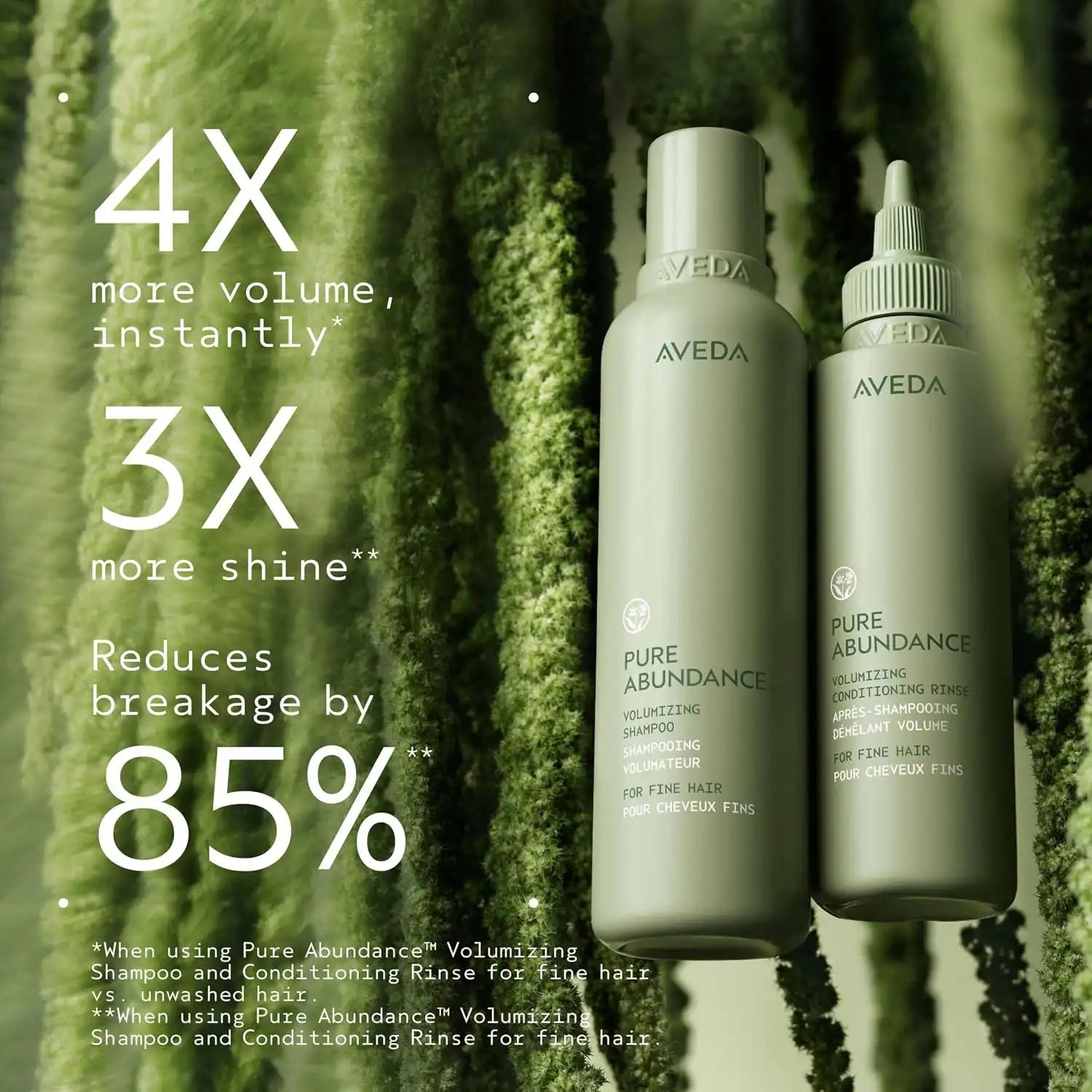 Aveda Pure Abundance Volumizing Shampoo | Shampoo For Fine Hair | Removes Product Build-Up And Excess Oil | 4X More Volume* | Notes of Jasmine, Peppermint, Pamarosa and Ylang Ylang