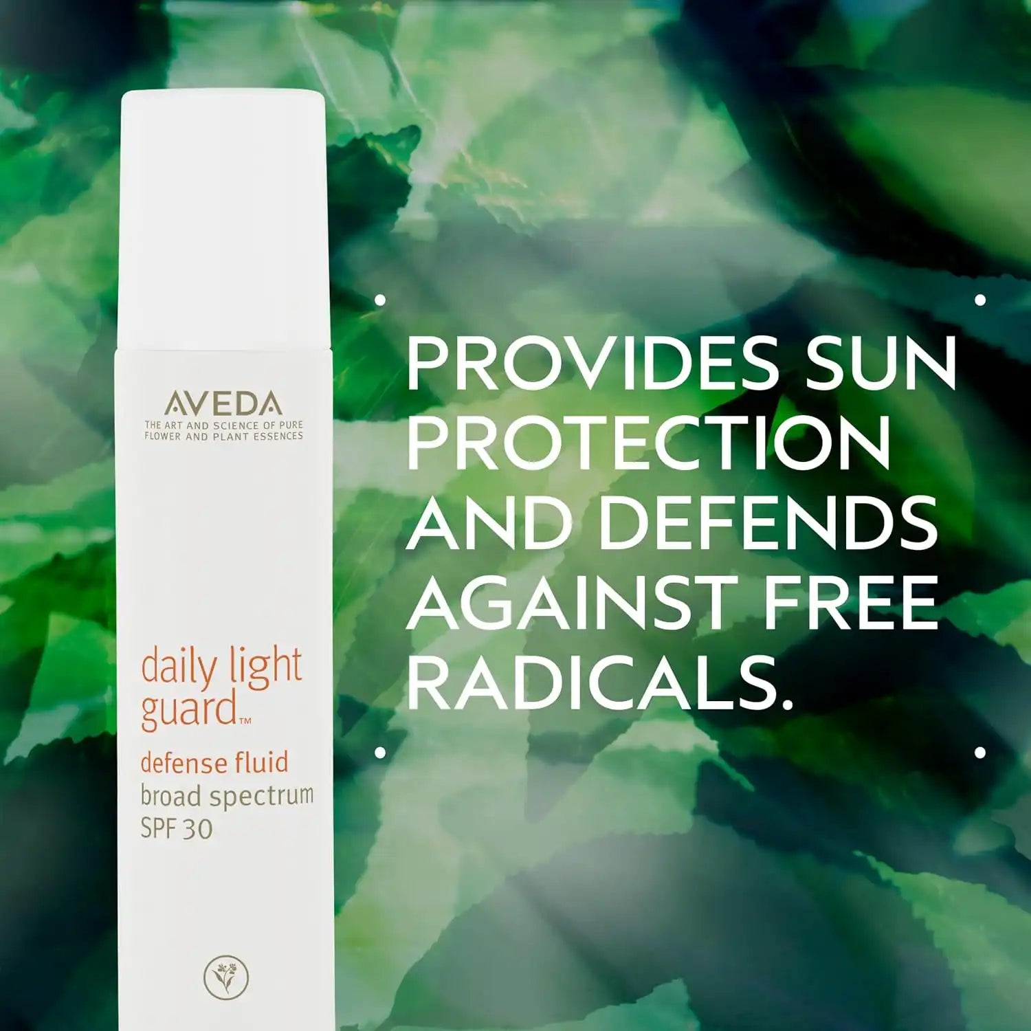 Aveda Daily Light Guard Defense Fluid Broad Spectrum SPF 30 | Mineral Face Sunscreen | UVA/UVB Protection, 1 Fl Oz